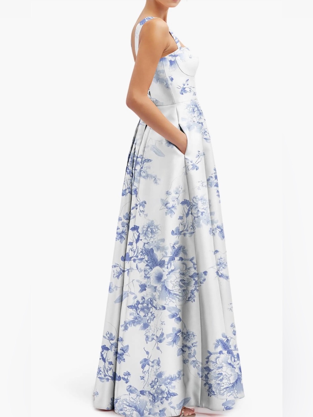 NEW ALFRED SUNG Style D825FP Floral Lace Up Gown, Size 0 - Picture 3 of 11